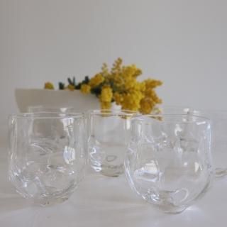 李慶子 ガラス角鉢小 3個セット 石ころ浅鉢/李慶子 - galerie n107