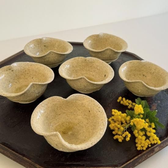 黄灰釉四寸深鉢二弁/安達健 - galerie n107