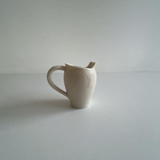 新品未使用 加藤かずみさん 白釉ゴブレット×3個セット ピッチャー アイボリー/加藤かずみ - galerie n107