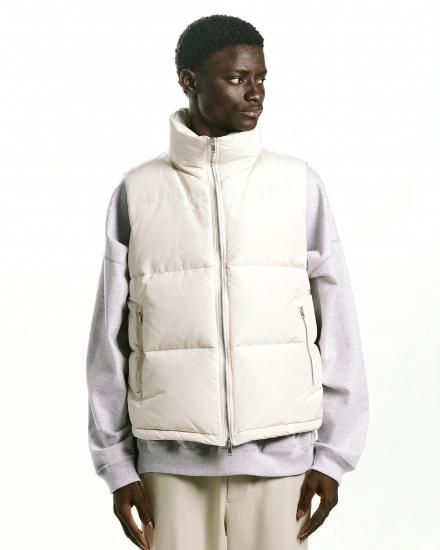 MARKAWARE ／ SILK SHORT DOWN VEST SILK SHORT DOWN VEST SILK GROSGRAIN / MARKAWARE(マーカウェア