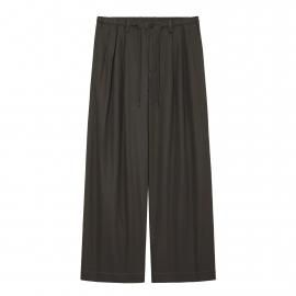 <img class='new_mark_img1' src='https://img.shop-pro.jp/img/new/icons7.gif' style='border:none;display:inline;margin:0px;padding:0px;width:auto;' />25S/STRIPLE PLEATED EASY TROUSERS ORGANIC GIZA VOILE YARN TWILL / MARKAWARE