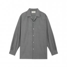 25S/S】ITALIAN OPEN COLLAR SHIRT SUPER160's WASHABLE WOOL 25S/S】ITALIAN OPEN COLLAR SHIRT SUPER160's WASHABLE WOOL