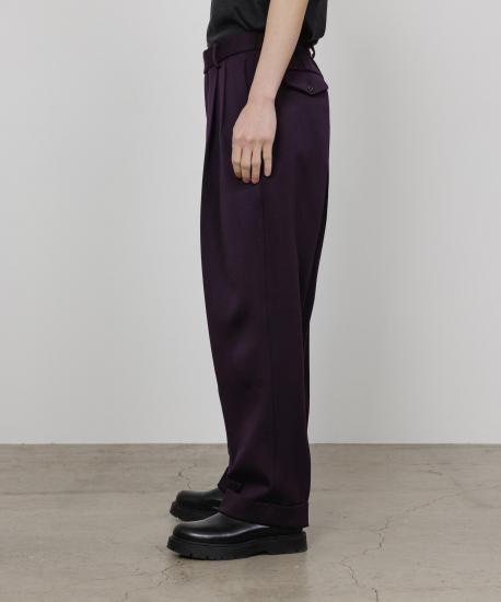 25F/W】 DOUBLE PLEATED WIDE TROUSERS POLWARTH TUXEDO CLOTH