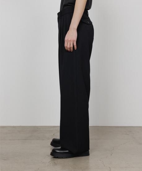 25F/W】TRIPLE PLETED WIDE TROUSERS ORGANIC WOOL SURVIVAL