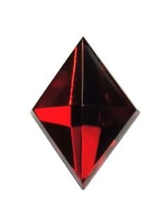 アクリル宝石赤ひし形ダイヤ