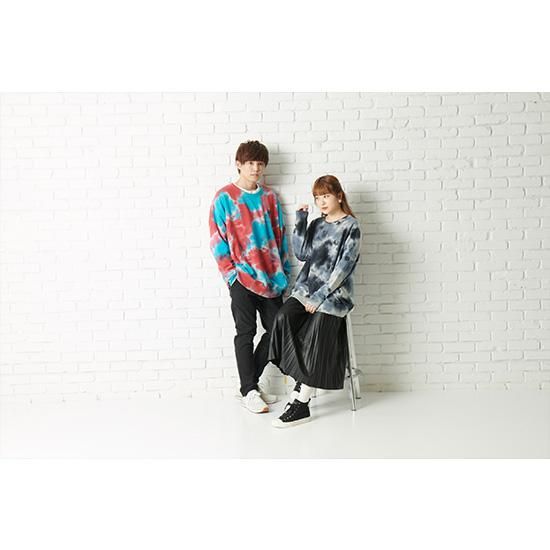 weekday amaze sweatshirt タイダイ スウェット KEM20AW KEM タイダイスウェット PINK（Blue×Pink×Red）【50