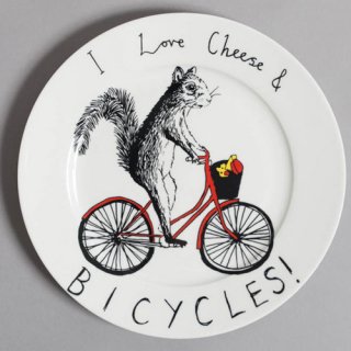 【Jimbobart】I LOVE CHEESE & BICYCLES サイドプレート【数量限定】