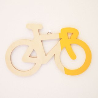 【Wednesday Bicycle Happy!!】wall deco YELLOW