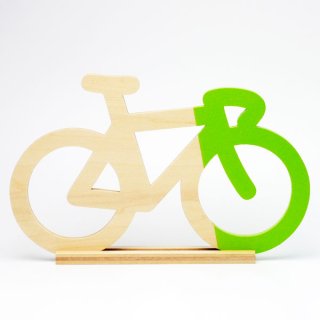 【Wednesday Bicycle Happy!!】wall deco GREEN スタンド付き