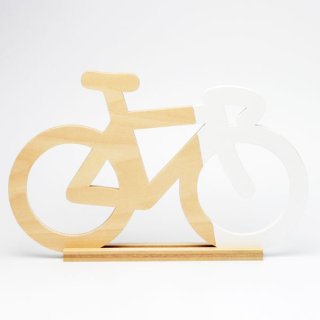 Wednesday Bicycle Happy!!wall deco WHITE դ