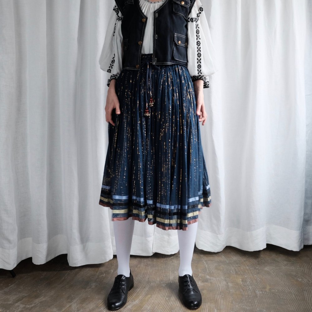 [VINTAGE] Twinkle Stripe Indian Cotton Skirt