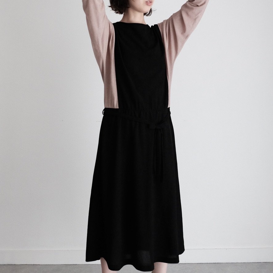 [VINTAGE] Smoky Pink × Black Bicoloured Dress