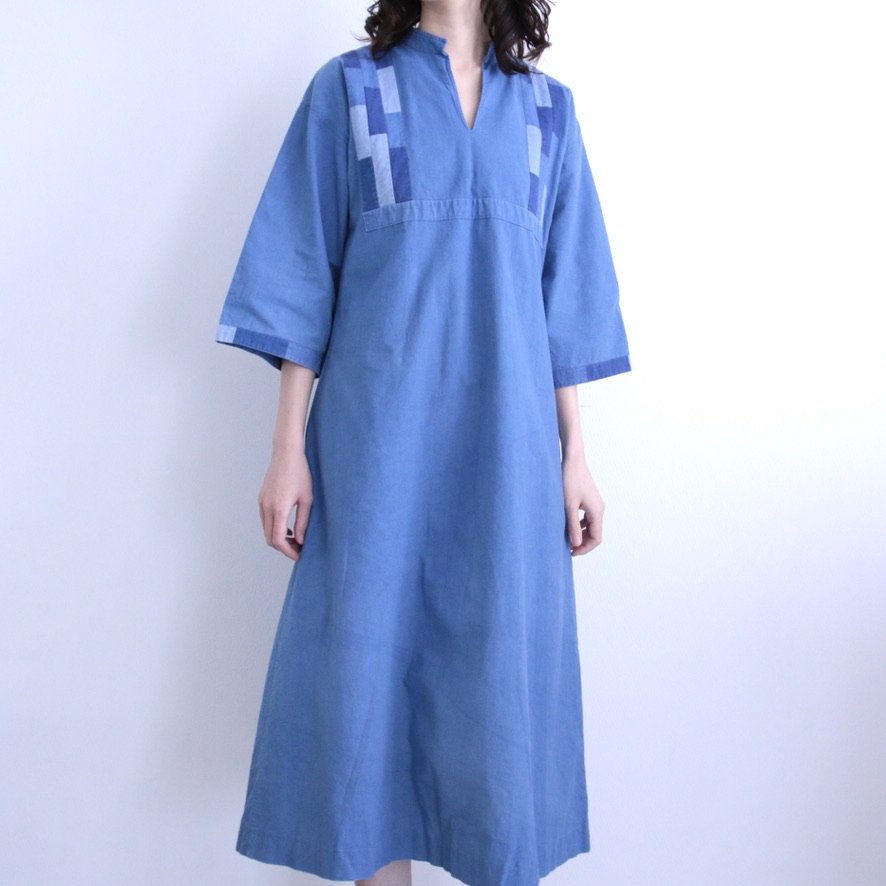 [VINTAGE] Blue Patchwork Dress