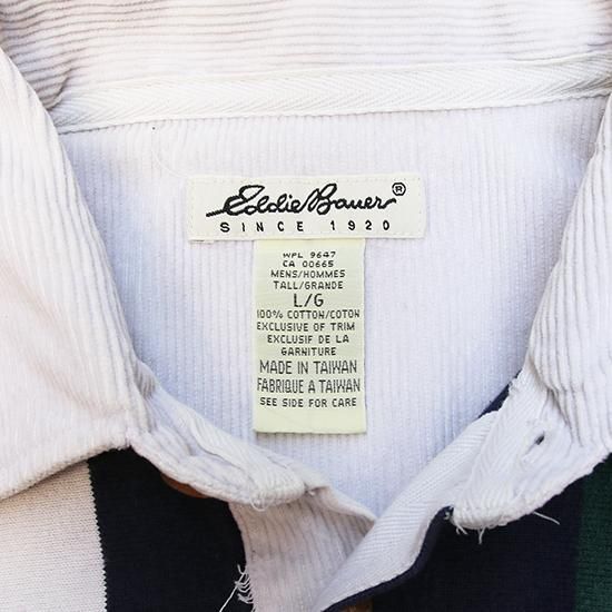 1990s Eddie Bauer エディーバウアー/ラガーシャツ GWS【L 1990s Eddie Bauer エディーバウアー/ラガーシャツ GWS【L