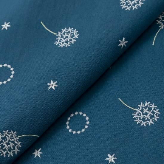 タンポポ 綿毛 刺繍 紫色フェルトブローチ 019 (【刺繍制作 タンポポ 綿毛 刺繍 紫色フェルトブローチ 019 (【刺繍制作