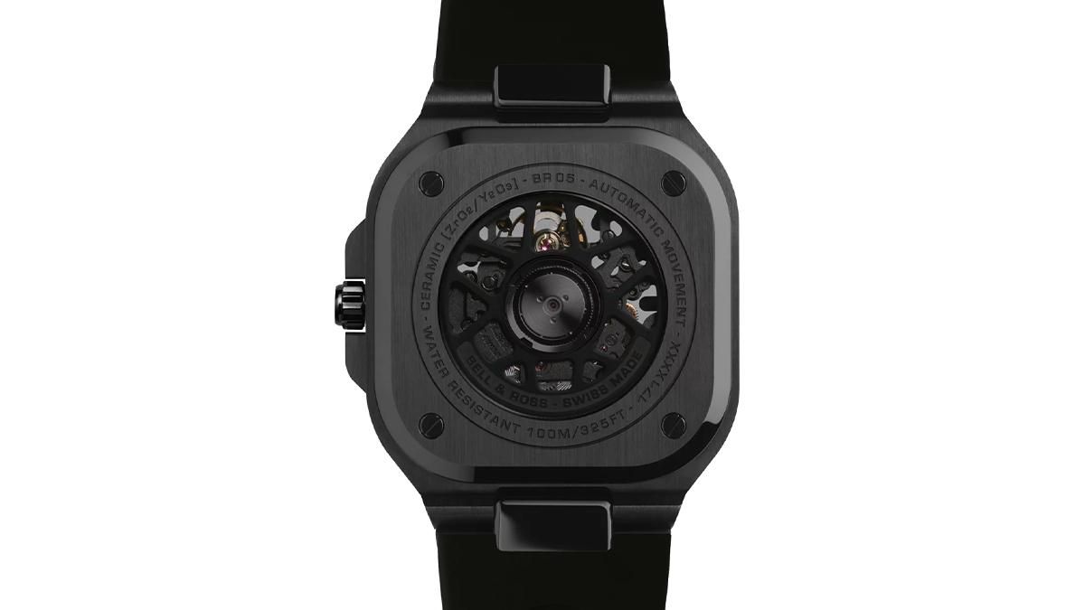 BR05A-BL-SK-CE/SRBの裏蓋を拡大した画像