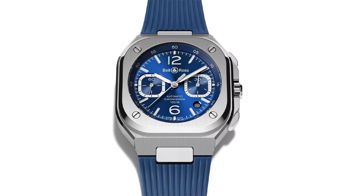 BR05C-BLU-ST/SRBの文字盤を拡大した画像