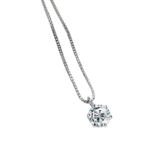 プラチナ1粒ダイヤモンドネックレス 0.3ct(D-01)