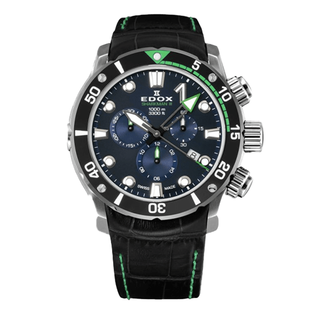 【世界限定333本】 EDOX エドックス クロノオフショア1 シャークマンⅢ クロノグラフ ウルトラマリン シートゥスカイ リミテッドエディション 10241-TIV-BUIN