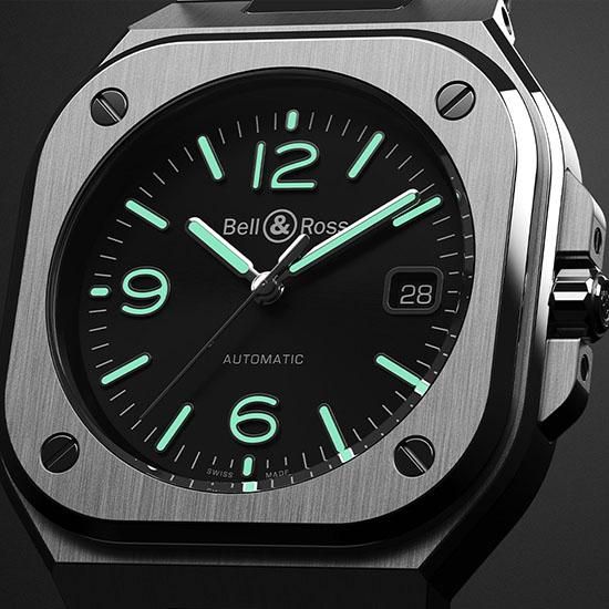 BR05A-BL-ST/SST ブラックスチール Bell & Ross ベル&ロス インストゥルメント BR05