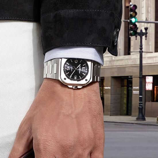 BR05A-BL-ST/SST ブラックスチール Bell & Ross ベル&ロス インストゥルメント BR05