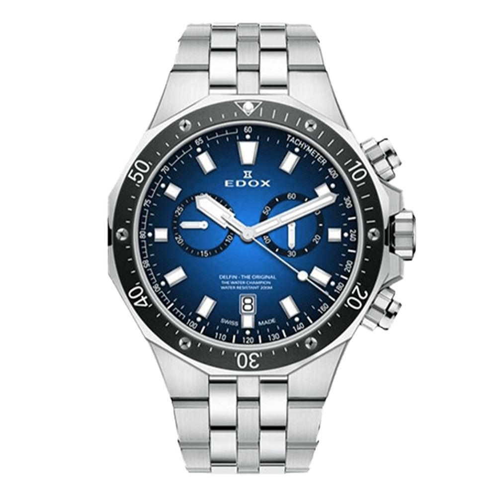 時計 EDOX エドックス デルフィン オリジナル クロノグラフ 10109-3M