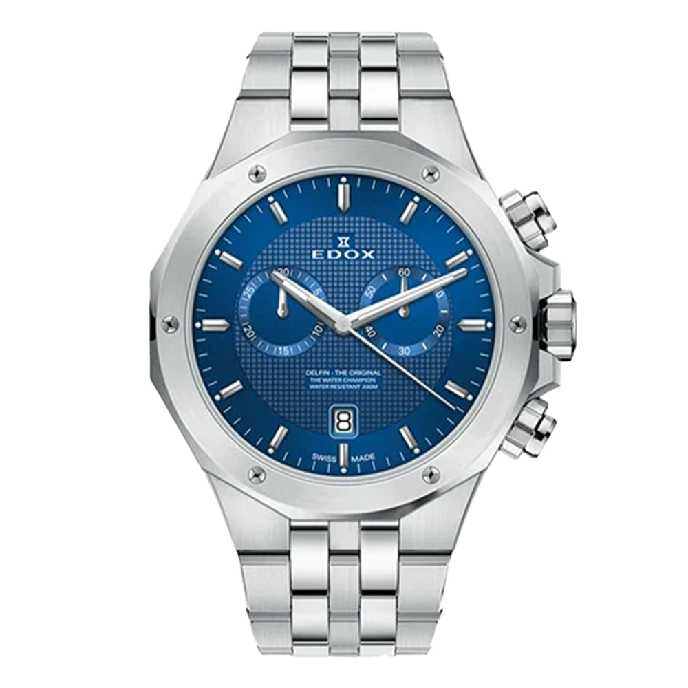 極美品】EDOX エドックス クロノグラフ10110-3M-BUIN - 腕時計(アナログ)