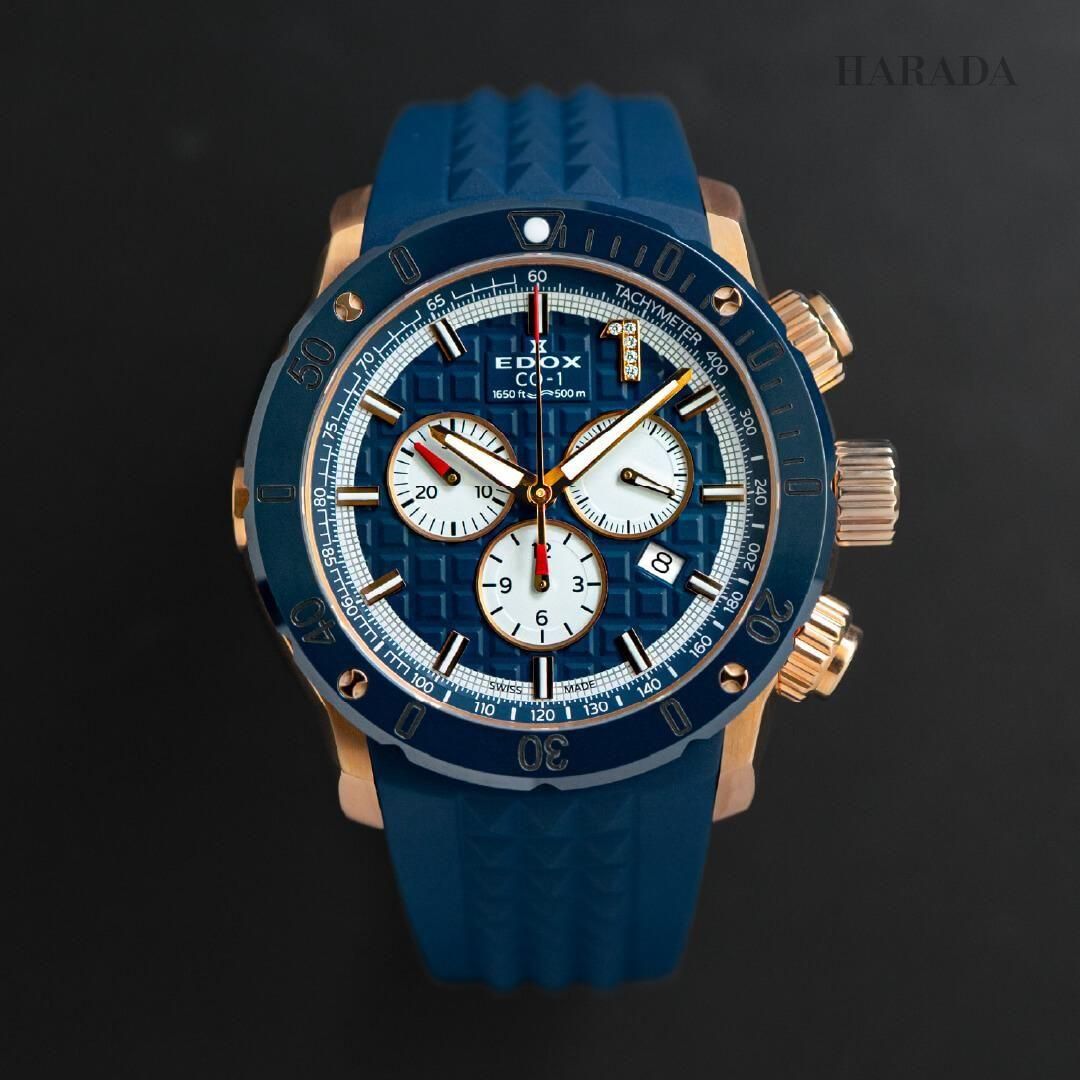  【世界限定300本】 10221-37RBU9-BUIDR9 EDOX エドックス クロノオフショア1 クロノグラフ リミテッドエディション