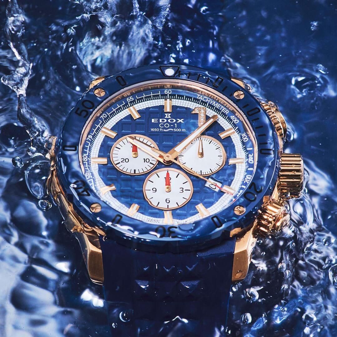  【世界限定300本】 10221-37RBU9-BUIDR9 EDOX エドックス クロノオフショア1 クロノグラフ リミテッドエディション