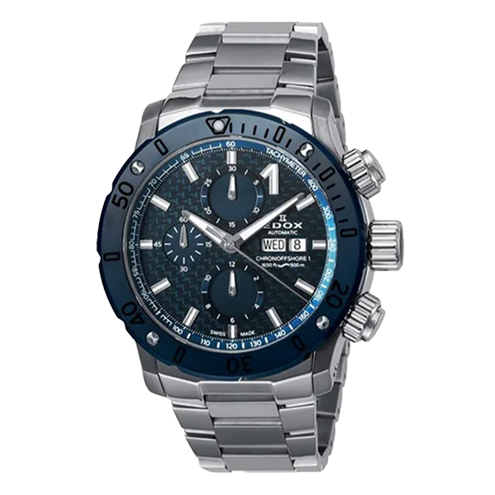 01122-3BU3M-BUIN3 EDOX エドックス クロノオフショア1 クロノグラフ オートマティック