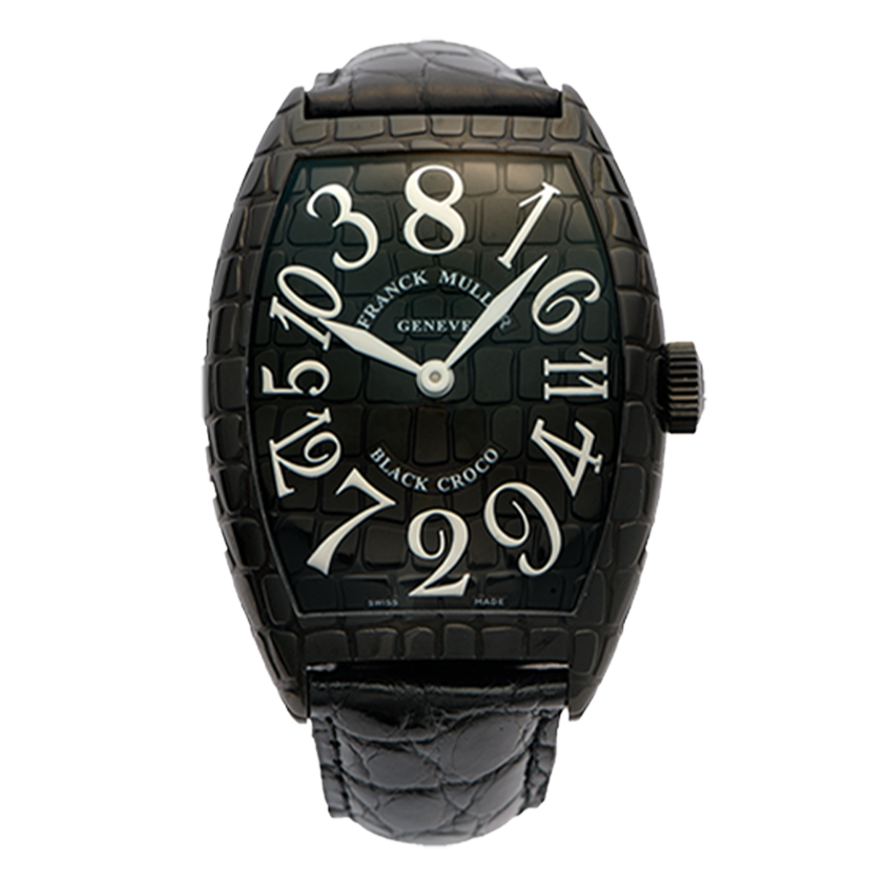 時計 FRANCK MULLER フランク ミュラー ブラック クロコ