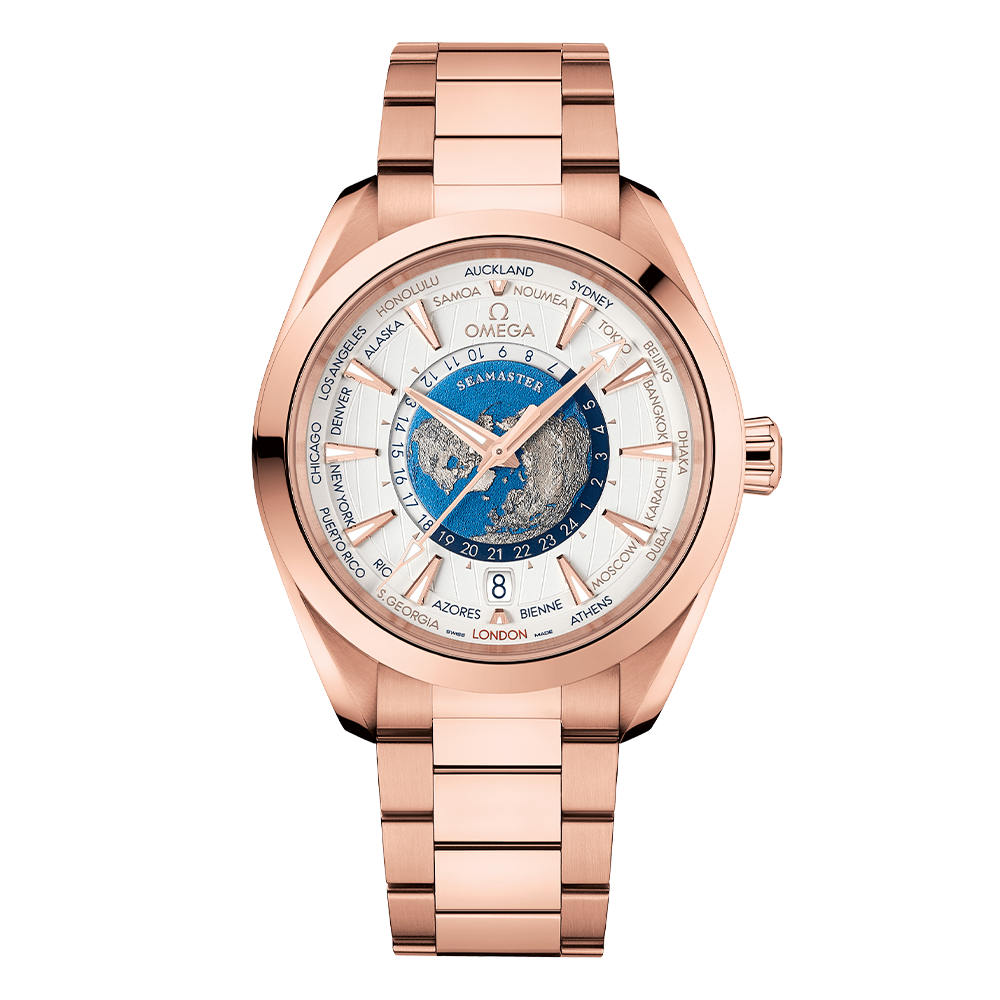 220.50.43.22.02.001 OMEGA オメガ シーマスター アクアテラ 150M GMT ワールドタイマー 43MM