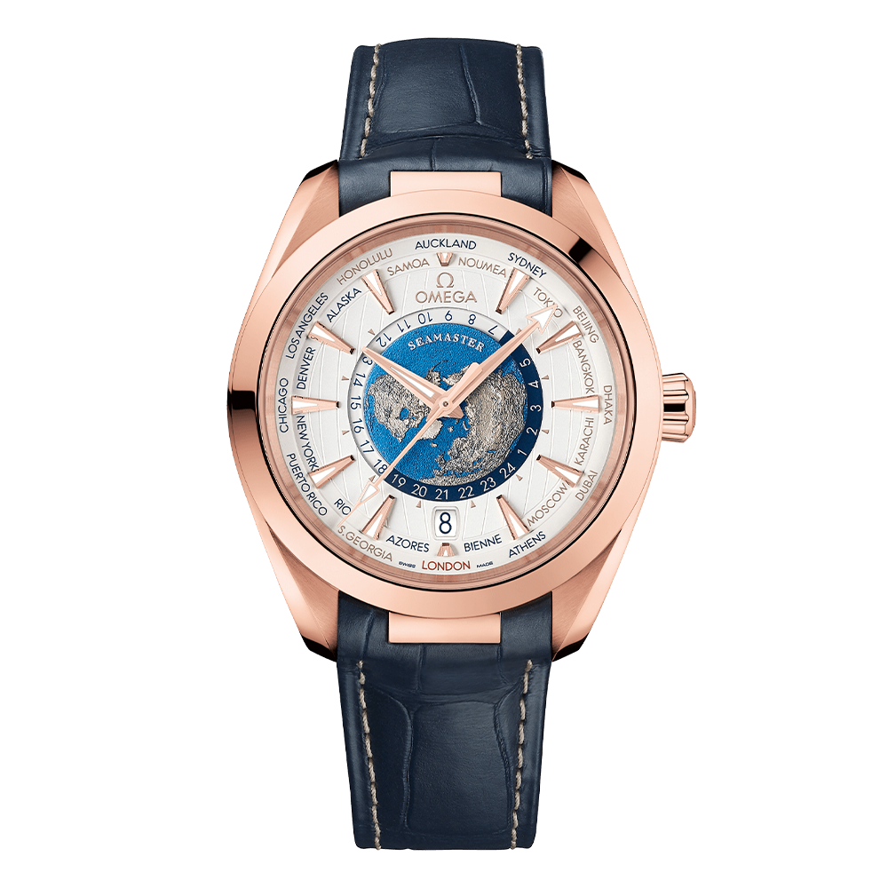 220.53.43.22.02.001 OMEGA オメガ シーマスター アクアテラ 150M GMT ワールドタイマー 43MM
