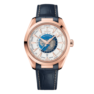220.53.43.22.02.001 OMEGA オメガ シーマスター アクアテラ 150M GMT ワールドタイマー 43MM