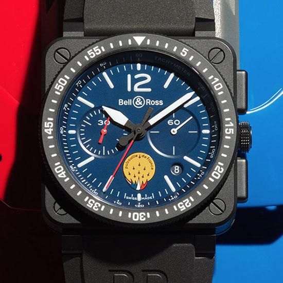  【世界限定500本】BR0394-PAF1-CE/SRB Bell & Ross ベル&ロス BR03-94 パトルイユ・ド・フランス