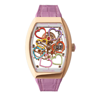 FRANCK MULLER フランクミュラー ヴァンガード レディ スケルトン ハート V32S6SQTHEARTCOLDRM 5NRS ピンク