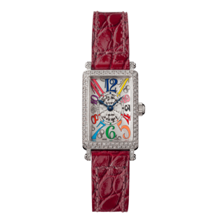 FRANCK MULLER フランクミュラー ロングアイランド プティ カラードリーム ダイヤモンド 802QZCOLDRMD OG レッド