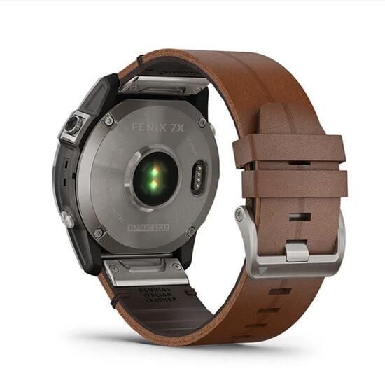 010-02541-39 GARMIN ガーミン フェニックス7X サファイア デュアル パワー ティ チェサスナット レザー バンド