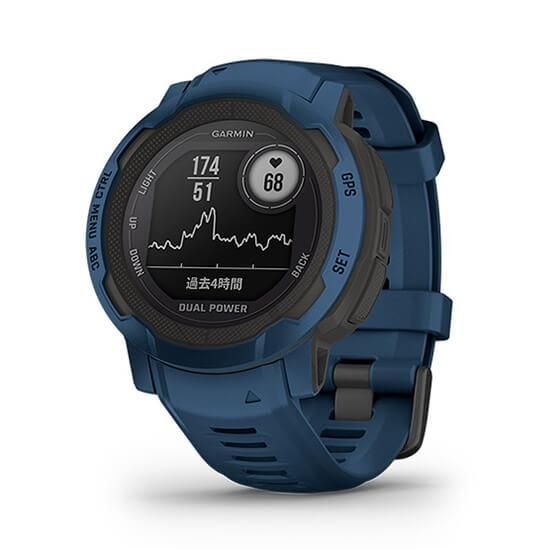 010-02627-46 GARMIN ガーミン インスティンクト 2 デュアル パワー タイダル ブルー