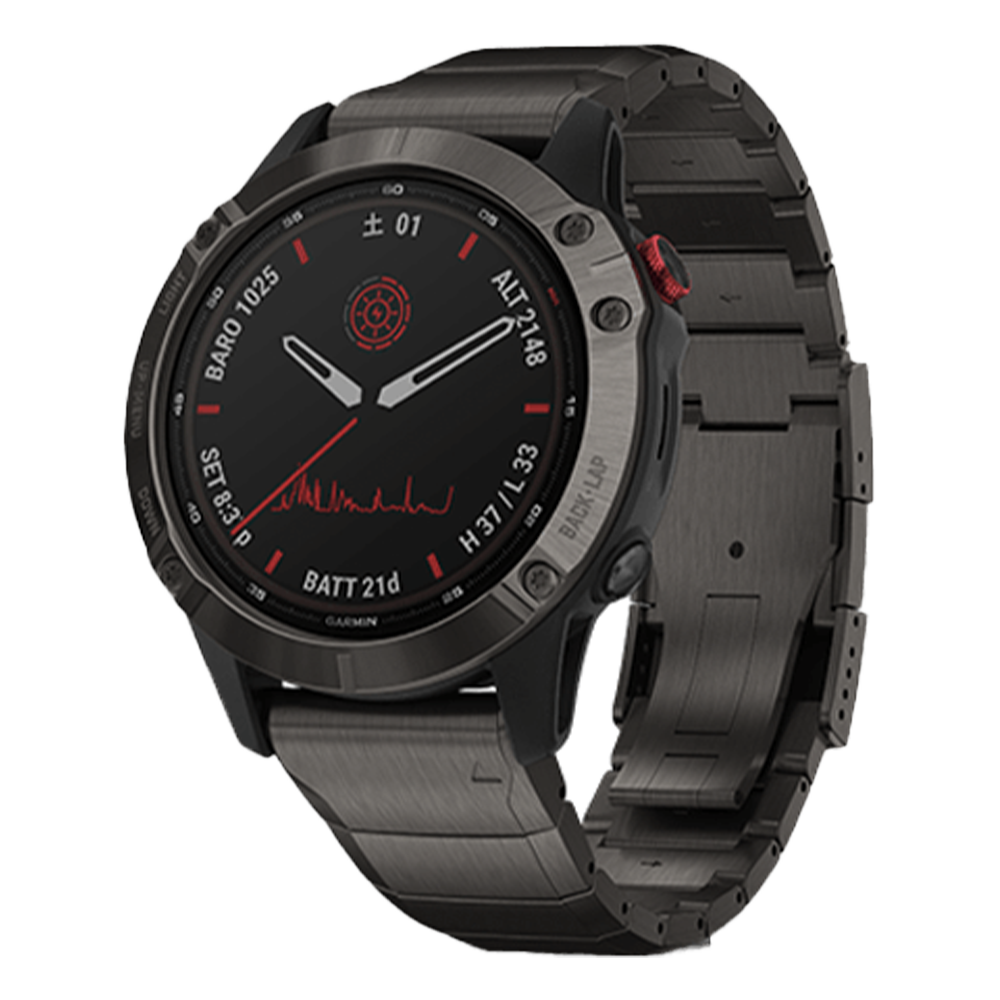010-02410-35 GARMIN ガーミン フェニックス6  デュアル パワー ティ カーボングレー DLC / カーボングレー DLC