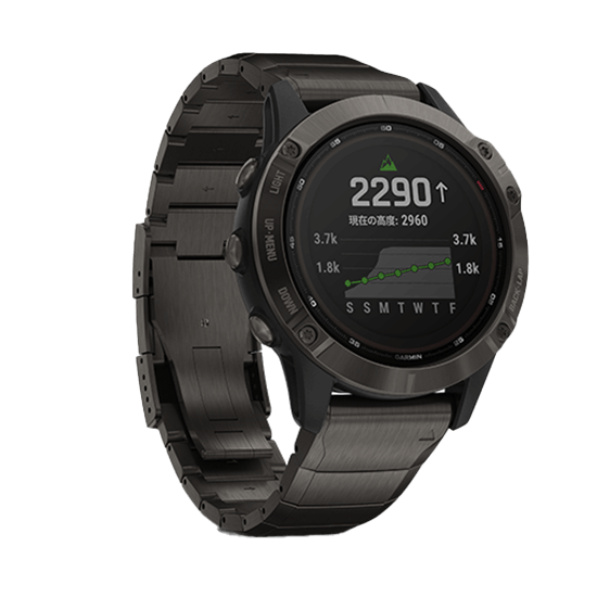 010-02410-35 GARMIN ガーミン フェニックス6  デュアル パワー ティ カーボングレー DLC / カーボングレー DLC