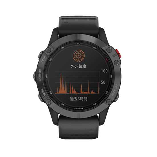 010-02410-45 GARMIN ガーミン フェニックス6  プロ デュアル パワー スレイト グレー DLC / ブラック