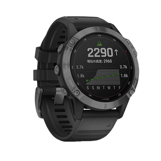 010-02410-45 GARMIN ガーミン フェニックス6  プロ デュアル パワー スレイト グレー DLC / ブラック