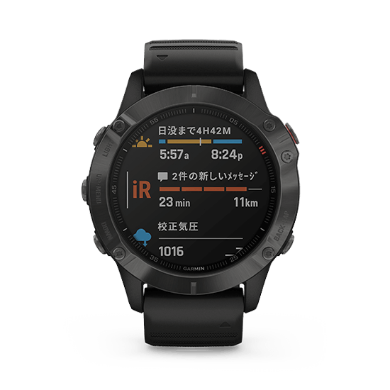010-02158-43 GARMIN ガーミン フェニックス6  サファイア ブラック