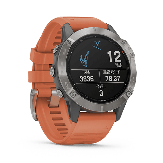 010-02158-53 GARMIN ガーミン フェニックス6  サファイア ティ グレー