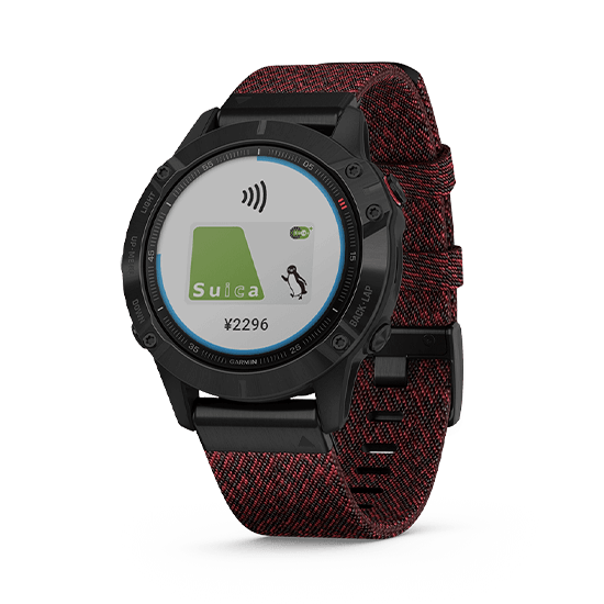010-02158-63 GARMIN ガーミン フェニックス 6  サファイア ブラック DLC ナイロン バンド