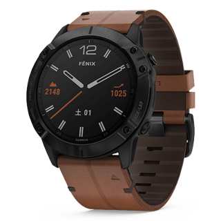 010-02157-49 GARMIN ガーミン フェニックス 6X  サファイア ブラック DLC レザー バンド