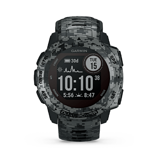 010-02293-51 GARMIN ガーミン インスティンクト デュアル パワー カモ エディション グラファイト カモ