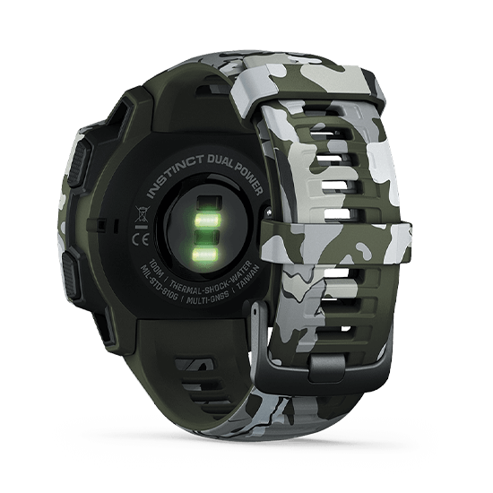 010-02293-55 GARMIN ガーミン インスティンクト デュアル パワー カモ エディション ライケン カモ