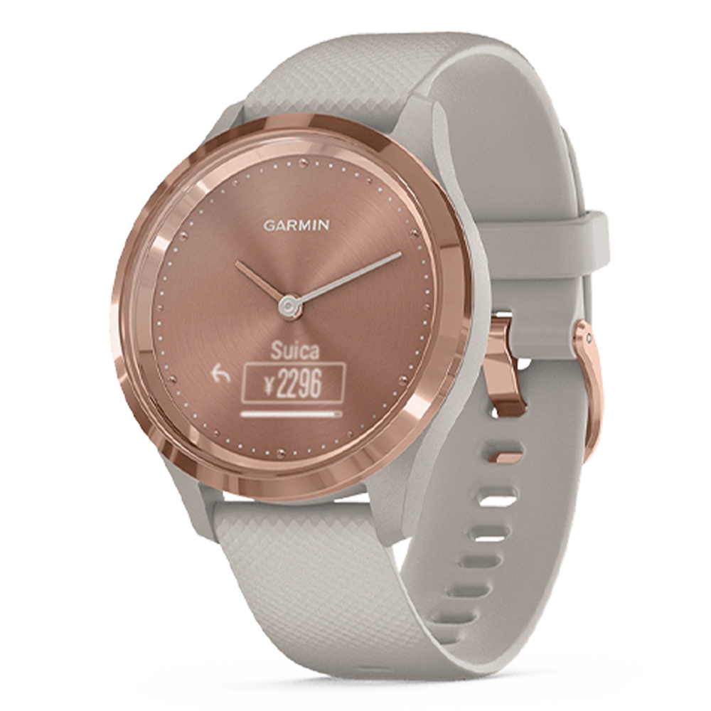 010-02238-72 GARMIN ガーミン vivomove3S ライト サンド / ローズ ゴールド